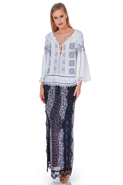 Bluza vascoza cu broderie RM-8